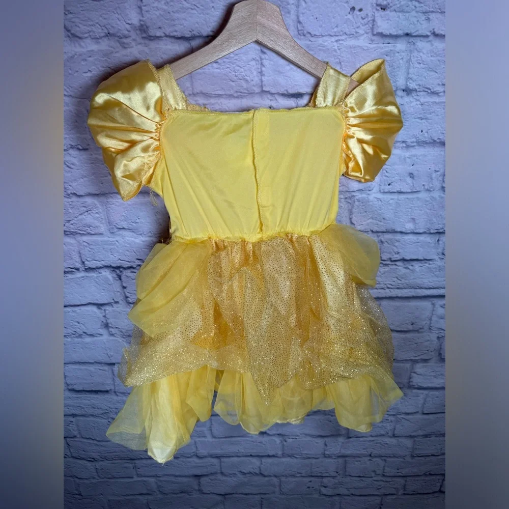 Disney princess‎ belle Halloween dress up costume size medium 8-10 yellow